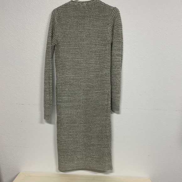 Knitted Grey Long Duster Cardigan - Picture 6 of 12